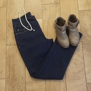 NEW Chadwicks Navy Jeans Stretch Pants Womens 10